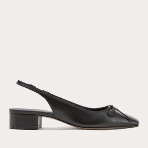 Everlane Ballet Slingback Heel in Black, Size 7.5